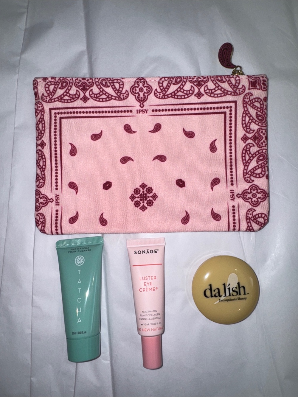 ipsy Pink Paisley Print Cosmetic Pouch